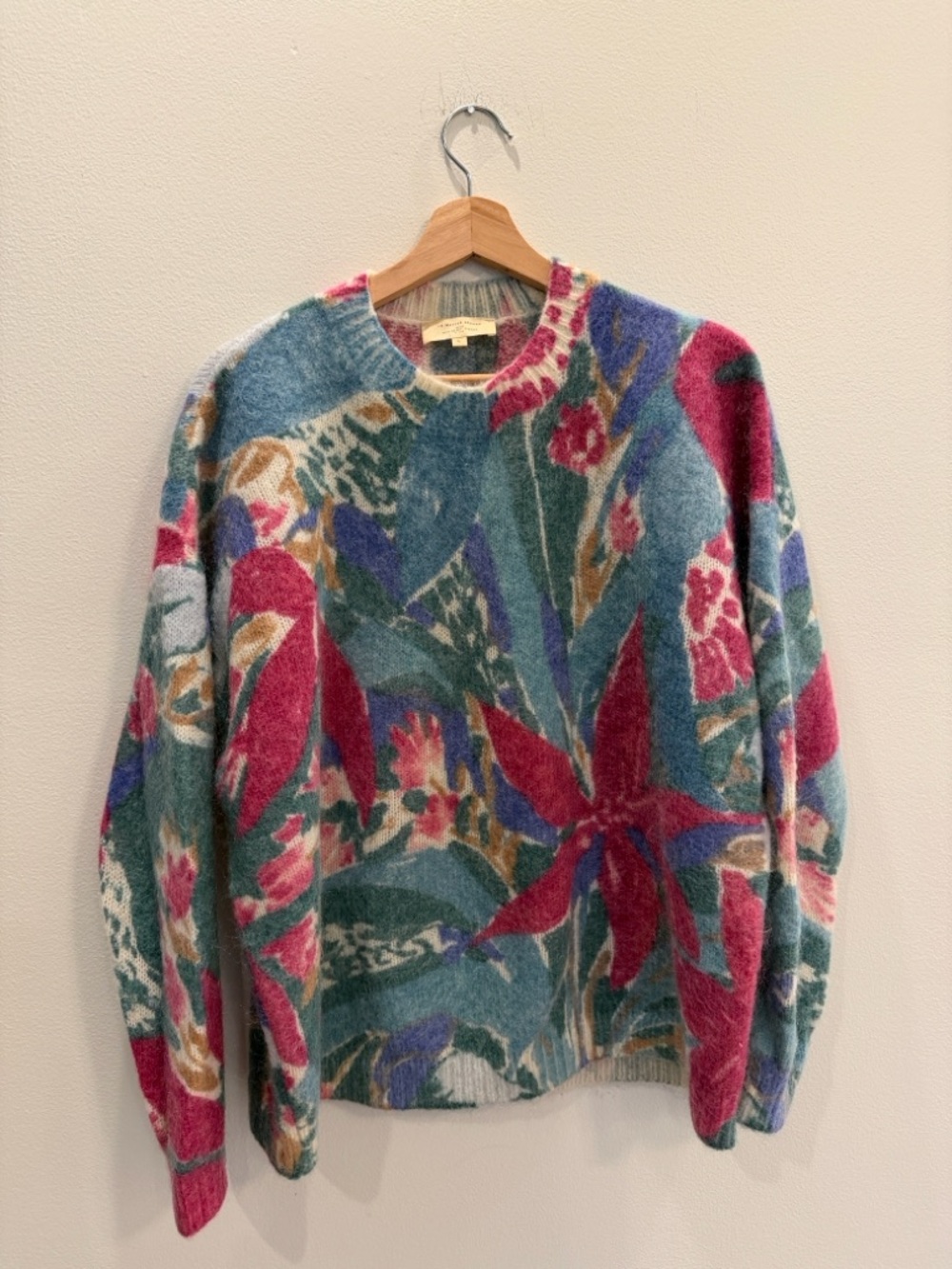 Sézane Ines Jumper Floral Multicolor Crewneck Sweater - Women - Picture 4 of 12